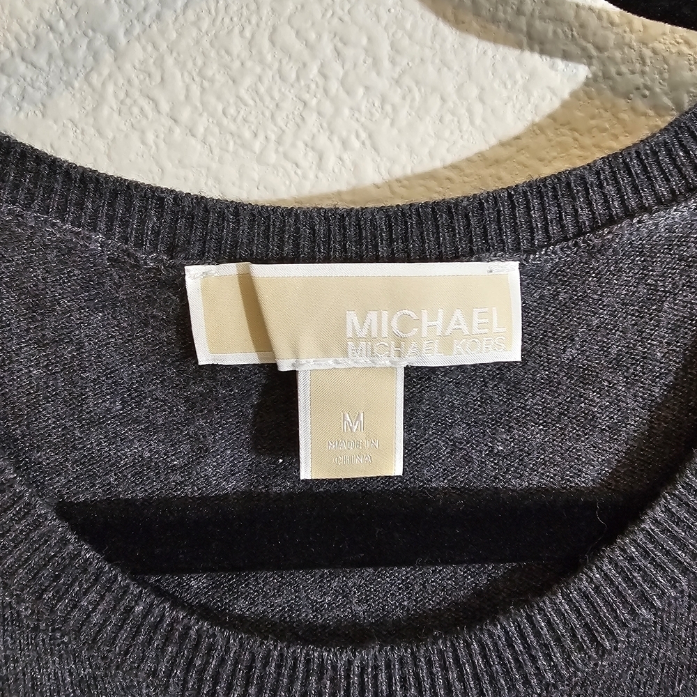 Michael Kors Charcoal Ruffle Tank Top - Picture 3 of 9